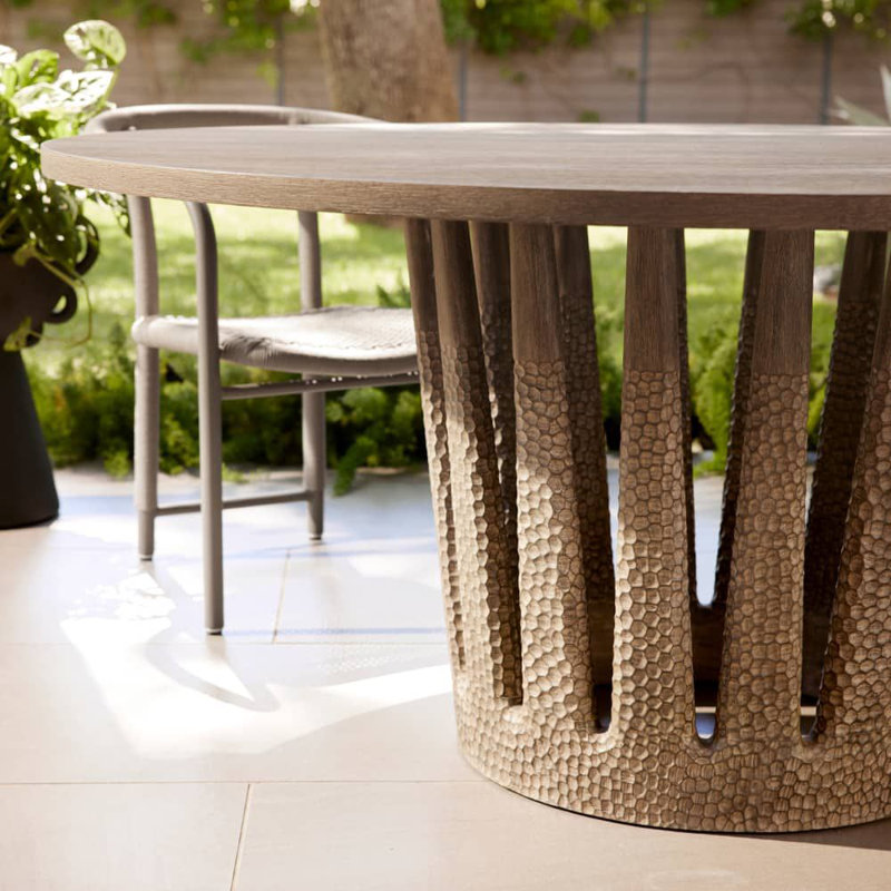 Gilman Outdoor Round Teak Dining Table