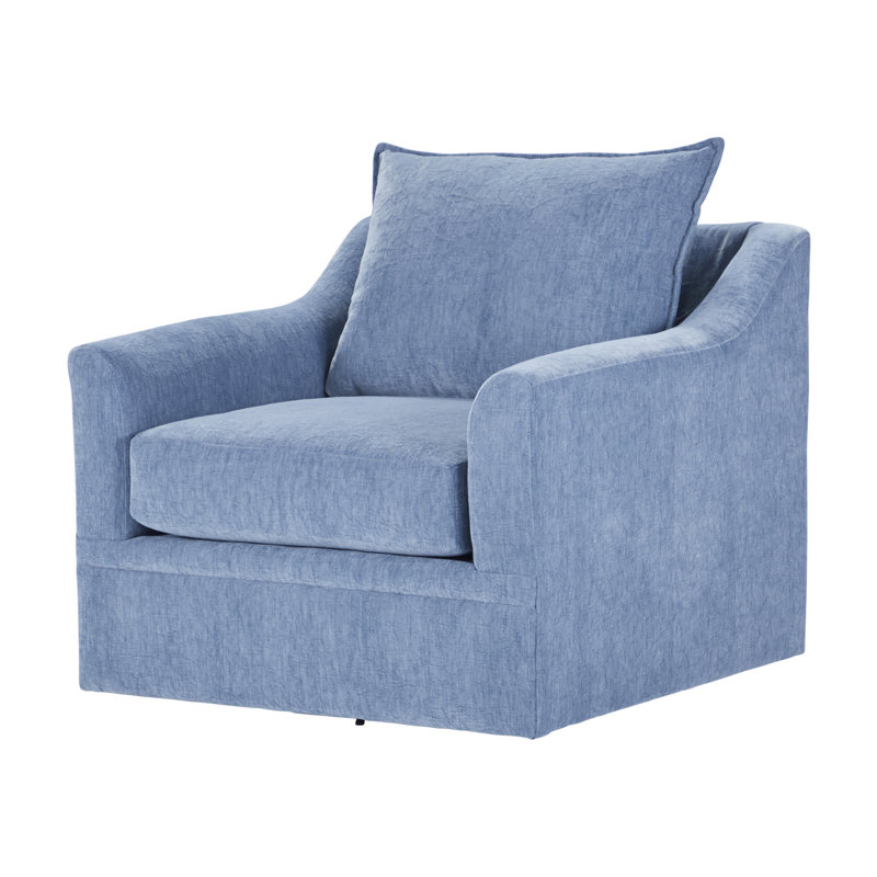 Fauteuil pivotant rembourré 35 po - ardoise Molly