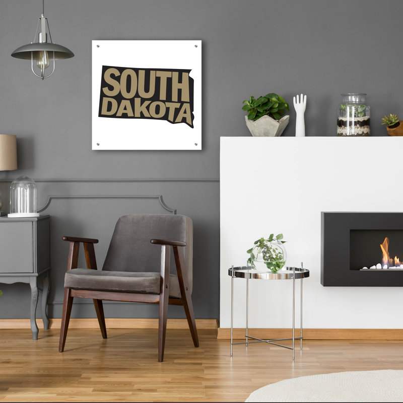Art mural en verre épique «South Dakota» par Art Licensing Studio, 24 po x 24 po, H 24 po x l 24 po