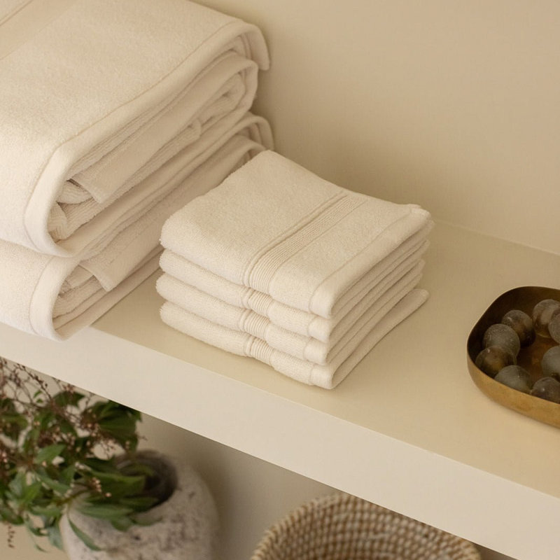 Luxe Washcloths, Ivory