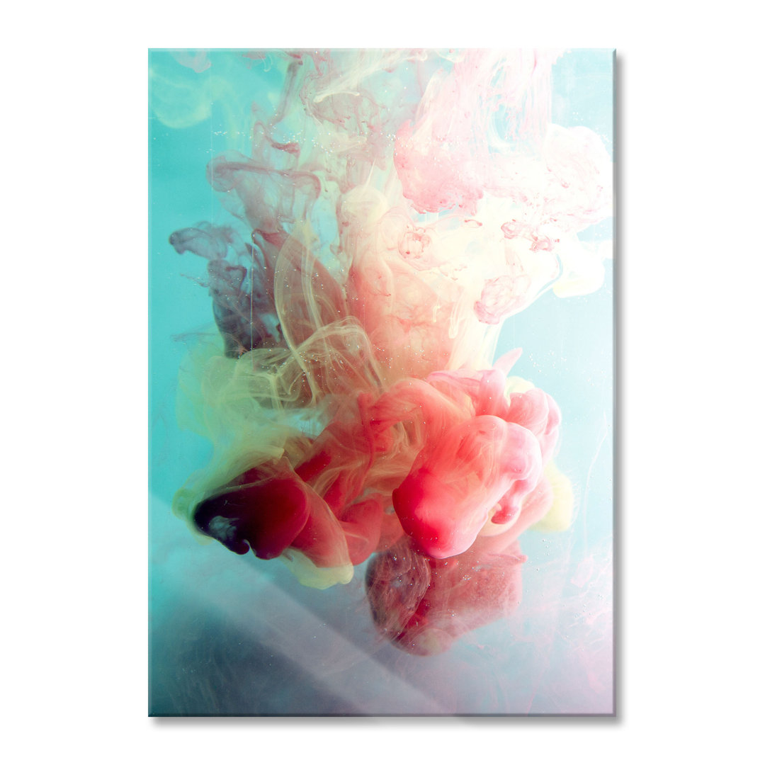 Glasbild|Wandbild Auf Echtglas|Colorful Smoke|Inkl. Aufhängung Und Abstandshalter