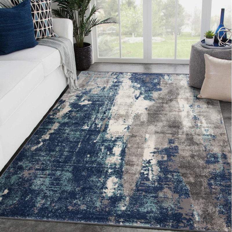 Doland Abstract Indoor Rug, Rectangle 5' x 7'