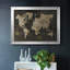 Safari World Map, reproduction d'art sur toile-771245010-771245013