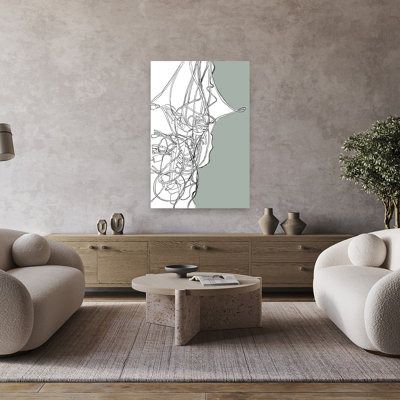 «Tangled Wires», art mural abstrait industriel minimaliste