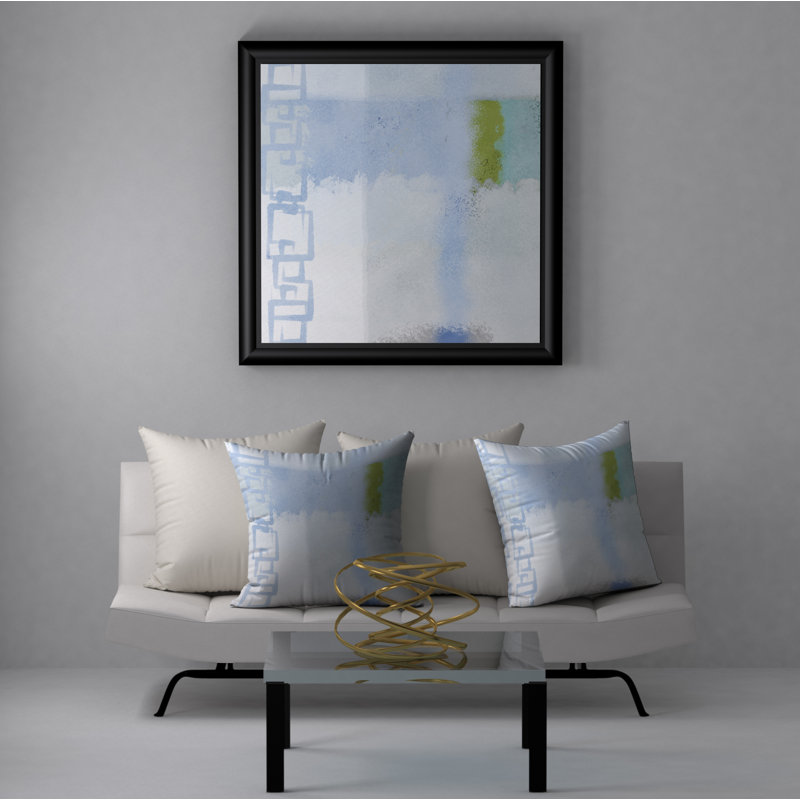 Abstract Reversible Throw Pillow, 18" x 18"