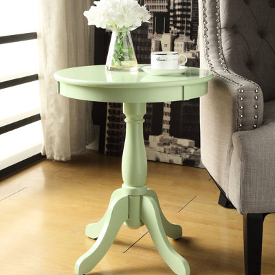Table d'appoint ronde avec piédestal stable - idéale pour l'intérieur de la maison