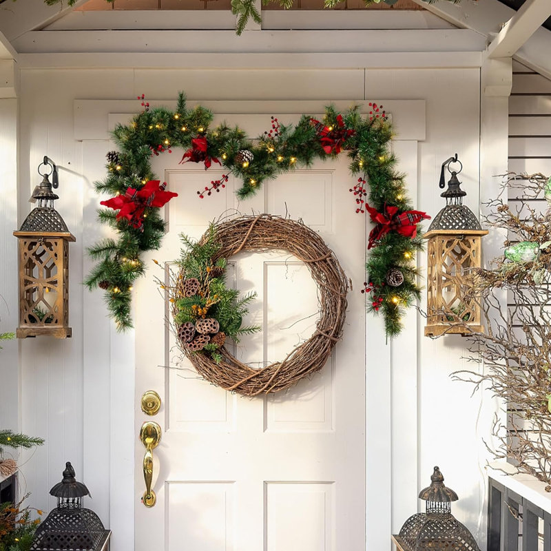 270cm Lighted Faux Garland with Lights