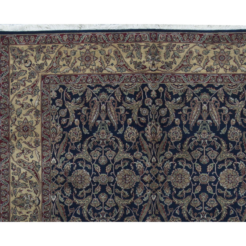 Marquis Wool Oriental Area Rug in Navy/Beige