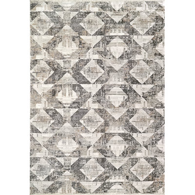 Geometric Beige Area Rug