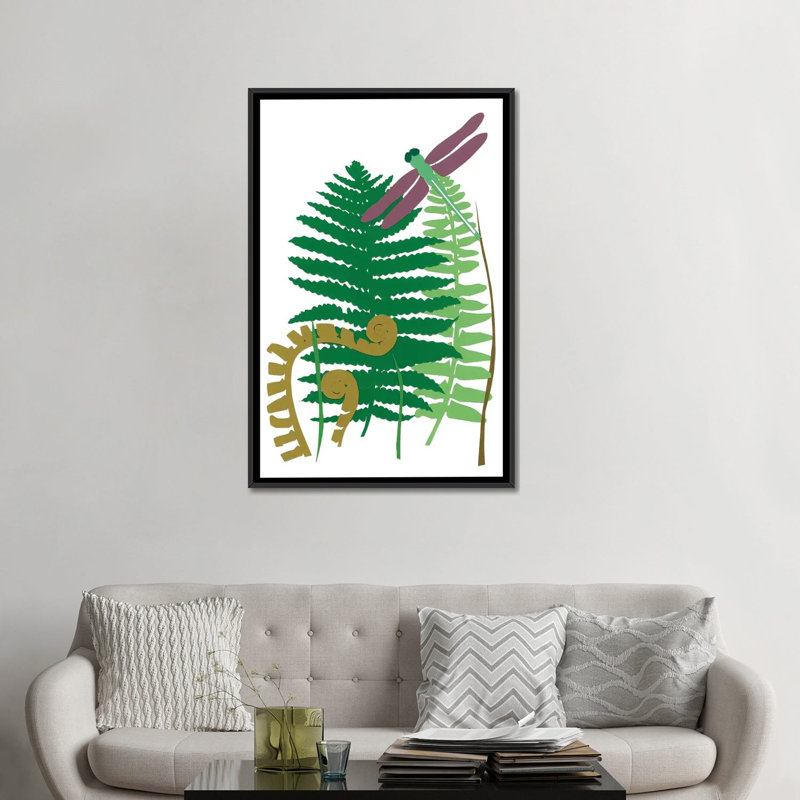 « palm imaginaire jardin ii », impression sur toile, H 26 po x l 18 po x P 1,5 po, Toile avec cadre noir