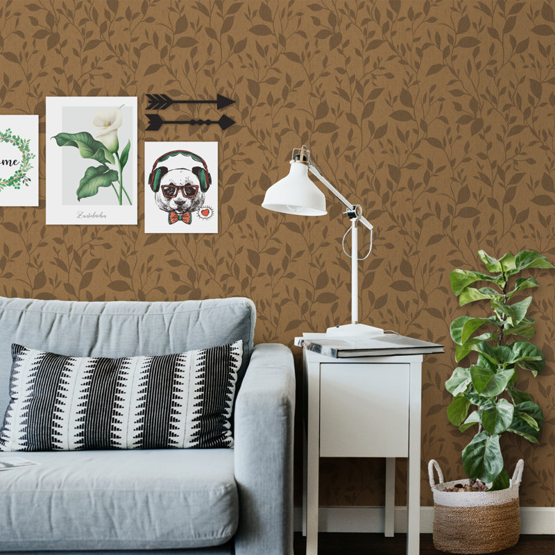 Rouleau de papier peint L 51,18 pi x l 41,64 po, Brun