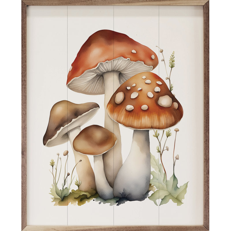 Four Mushrooms White, 40" H x 32" W x 1" D