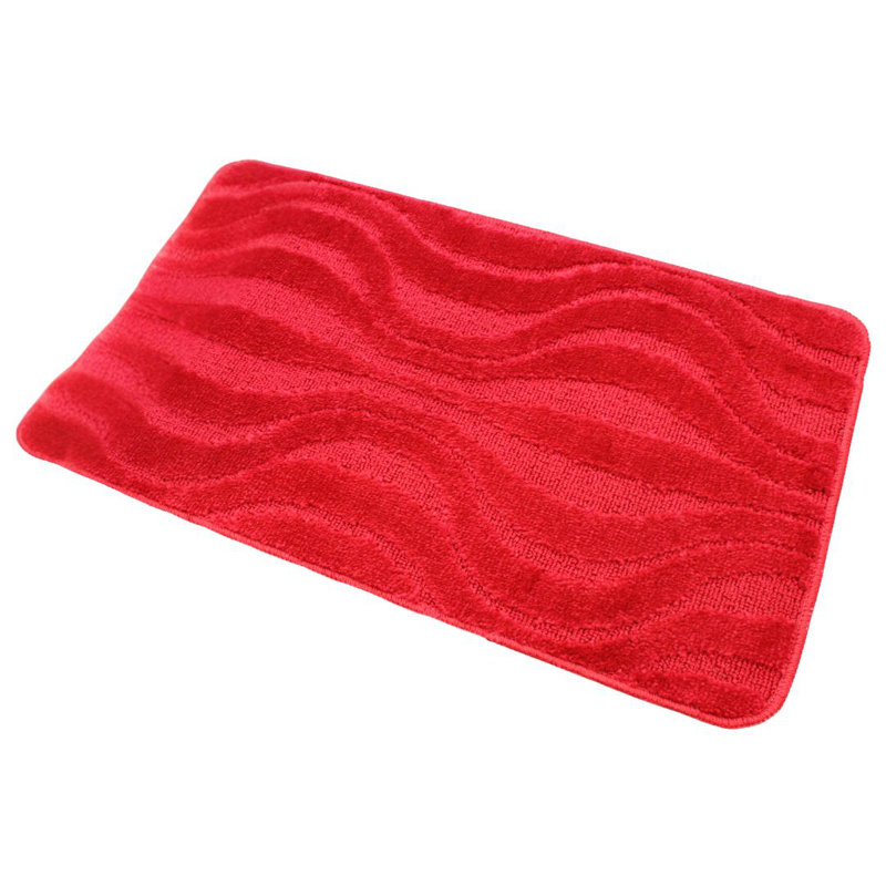Polypropylene Plastic Bath Mat, Burgundy