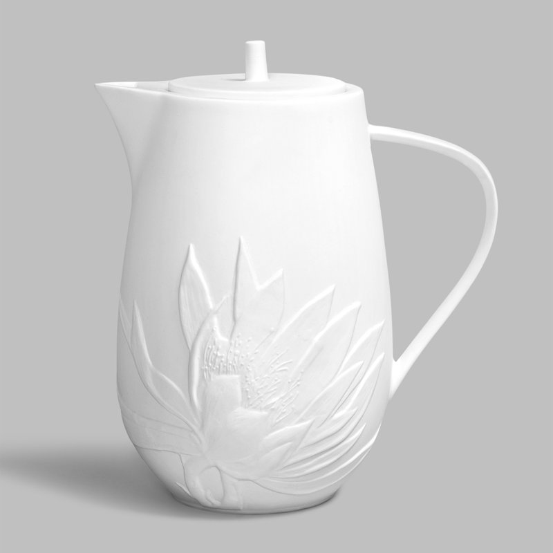 Lotus porcelain teapot