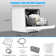 Portable Dishwasher Countertop, 6 Washing Programs Tabletop Dishwasher With 5 L Built-In Water Tank, Air-Dry Function, LED Display & Touch Control, Dual Spray Rinsing, Self Absorbing Water Dishwasher