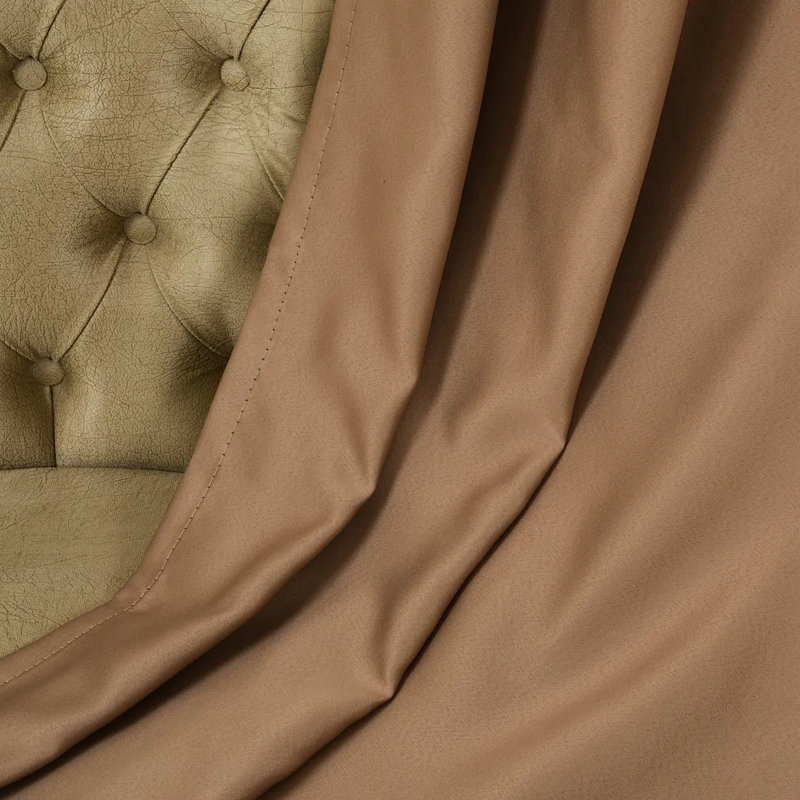 Extra Wide & Extra Long Custom Made Solid Color Room Darkening Single Curtain Panel, 52" W x 264" L, Dark Beige