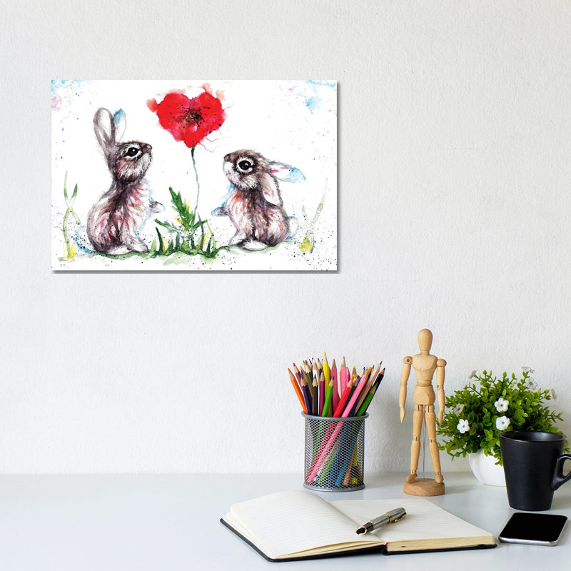 LovinRabbits - Rectangle Print, 20.32 cm H x 30.48 cm W, Wrapped Canvas