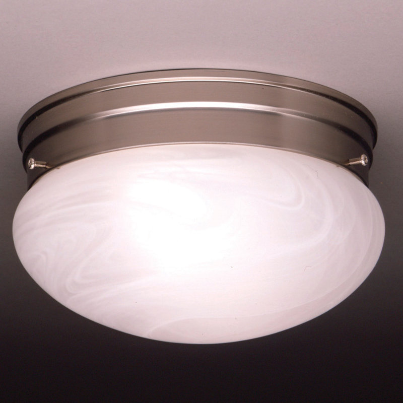 Ceiling Space Glass Flush Mount, 5.5" H x 9.5"