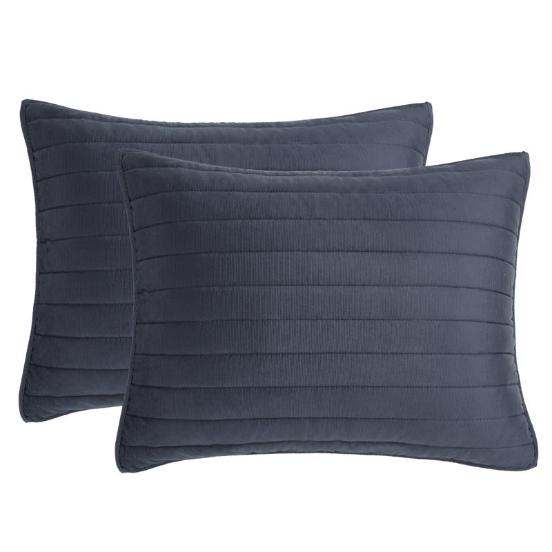 Valletta Quilt Set, Queen Quilt + 2 Standard Shams, Navy
