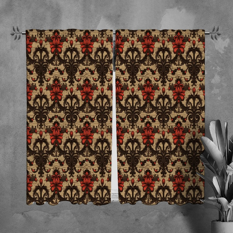 Tiffini Polyester Room Darkening Curtain Pair, L 40 po x L 61 po