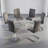 Rheese Modern Faux Leather Cantilever Dining Chairs with Metal Base and Top Handle-1822942760-1847051815-1818593099