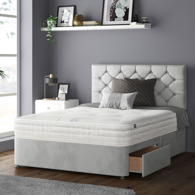 Farallones Upholstered Headboard, Silver, Small Double (4')