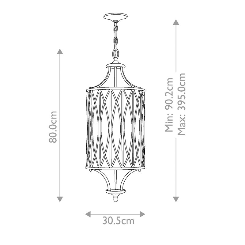 Bartholomew 3 - Light Victorian Bronze Cylinder Pendant