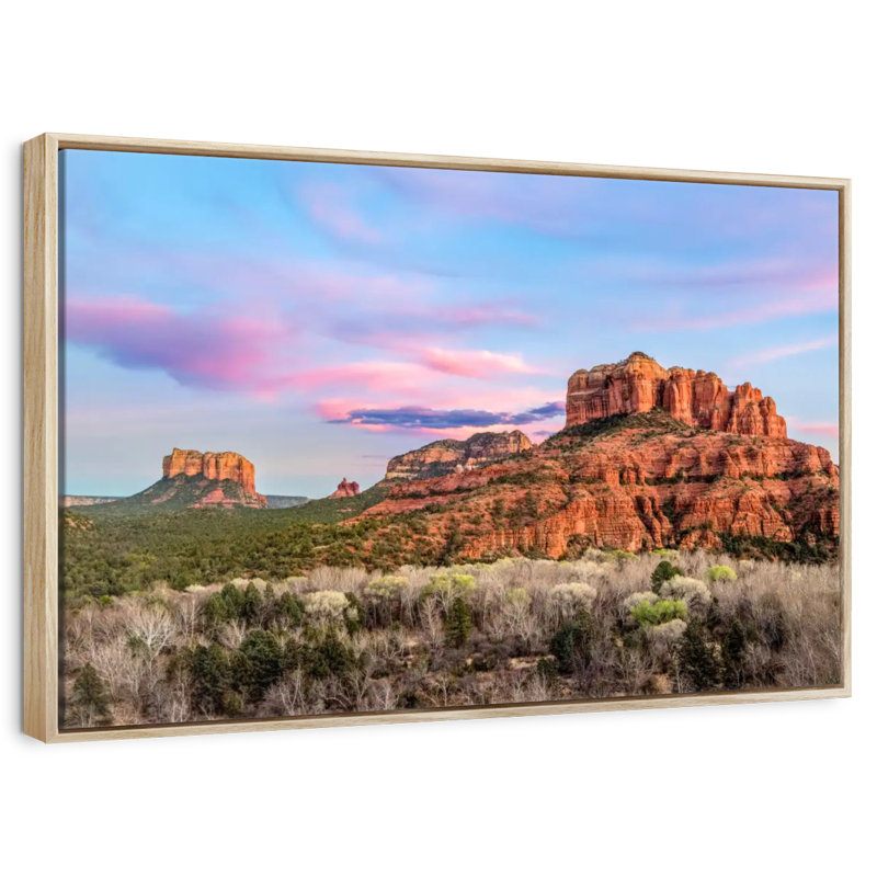 Sedona Rock Formations, Cadre flottant en bois naturel, 19 po x 13 po