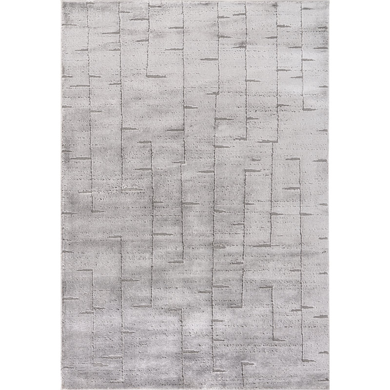 Leonetti Collection Transitional Abstract Grey Area Rug, Rectangle 7' x 10'