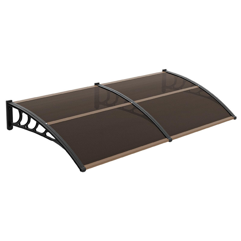 Window Awning Door Canopy Exterior, Brown, 10.2" H x 78.7" W x 37.4" D