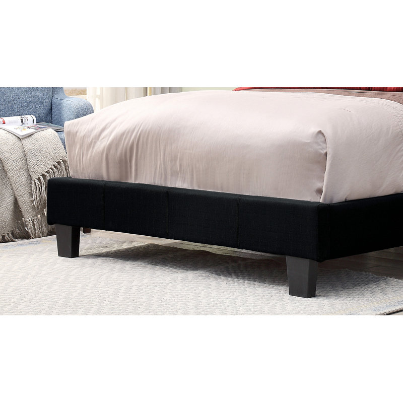 Nicholeta Upholstered Panel Bed, Black, Queen