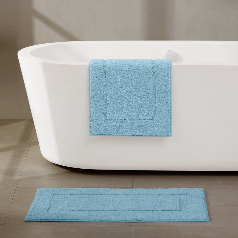 Brooklyn Loom Super Soft Bath Rug, 17x24 and 20x34 Pack, Navy