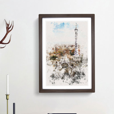 Parc Guell in Barcelona Spain - Framed Print