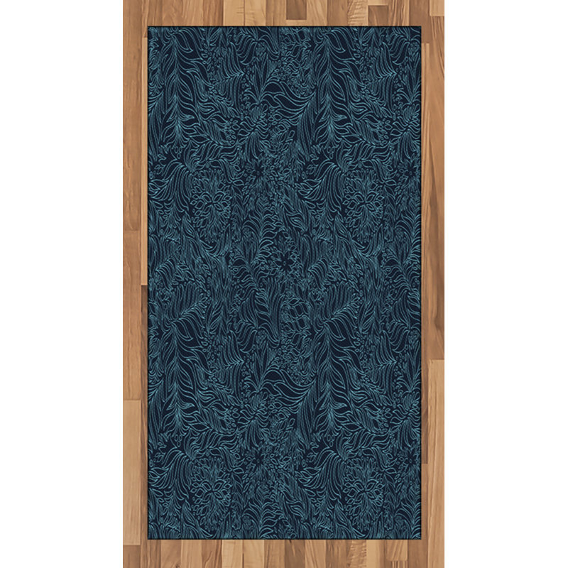 Dark Garden High Density Long Fiber Poly Threads Decorative Area Rug Carpet, Rectangle 2'7" x 5'