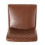 Tabouret de comptoir de style contemporain pour 2 personnes - brun, rembourré avec une couture en losange élégante et une paire de cadres en fer,