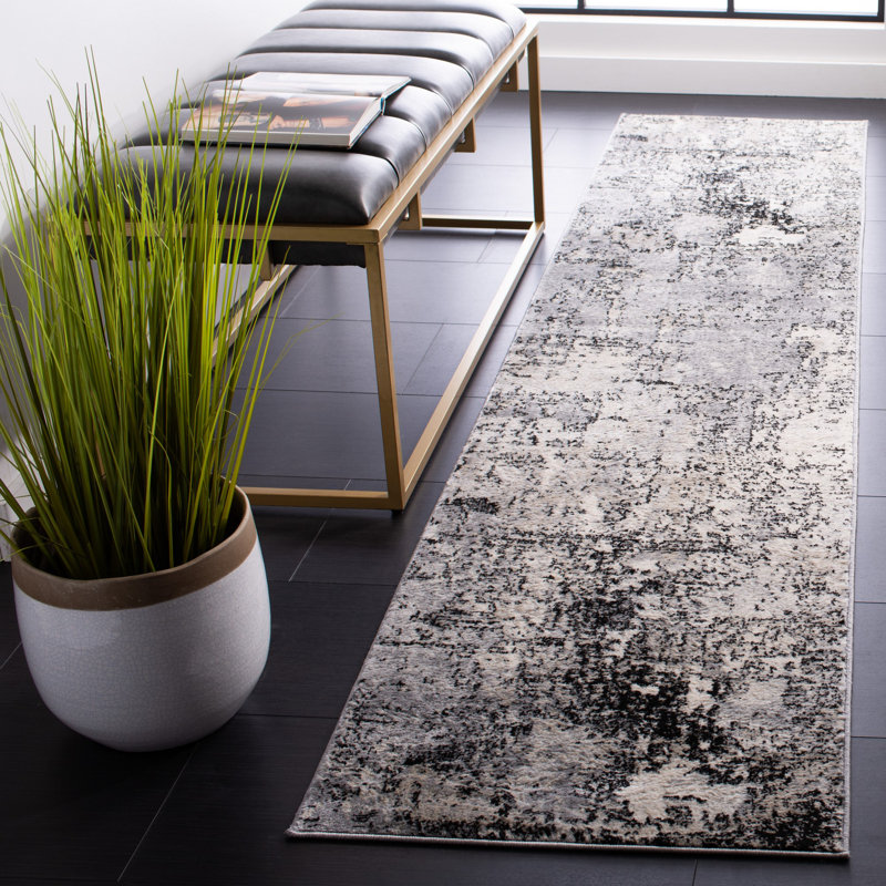 Tapis abstrait Liselore 100 Performance, Tapis de couloir 2 pi x 9 pi