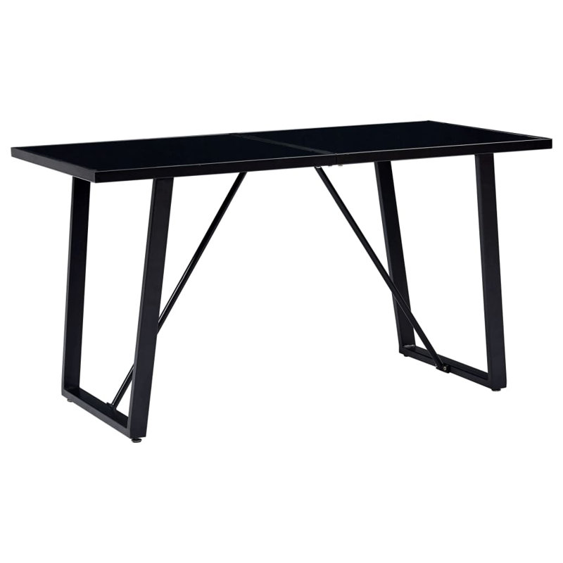 Wingo Dining Table, H100 x W200 x D75cm, Black