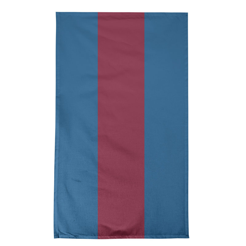 Anaheim Stripe Tea Towel Kitchen Towel, Poly Twill, Blue/Burgundy/Blue