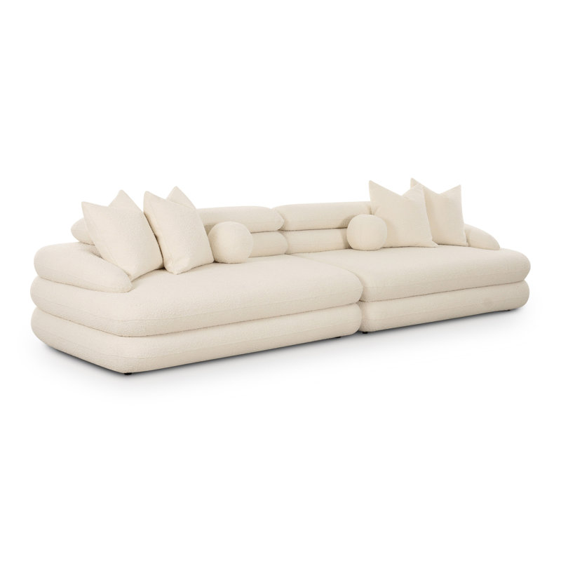 Tov Furniture Lulu Cream Boucle Modular Sofa
