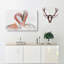 Two Loving Flamingos In Abstract - Wrapped Canvas-55300073