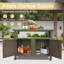 Armoire de rangement pour barbecue avec roulettes-108128324