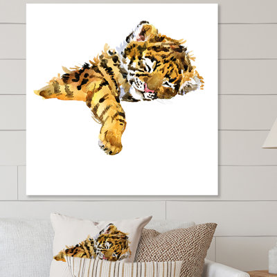 «Cute Tiger Portrait II», reproduction d'art sur toile traditionnelle