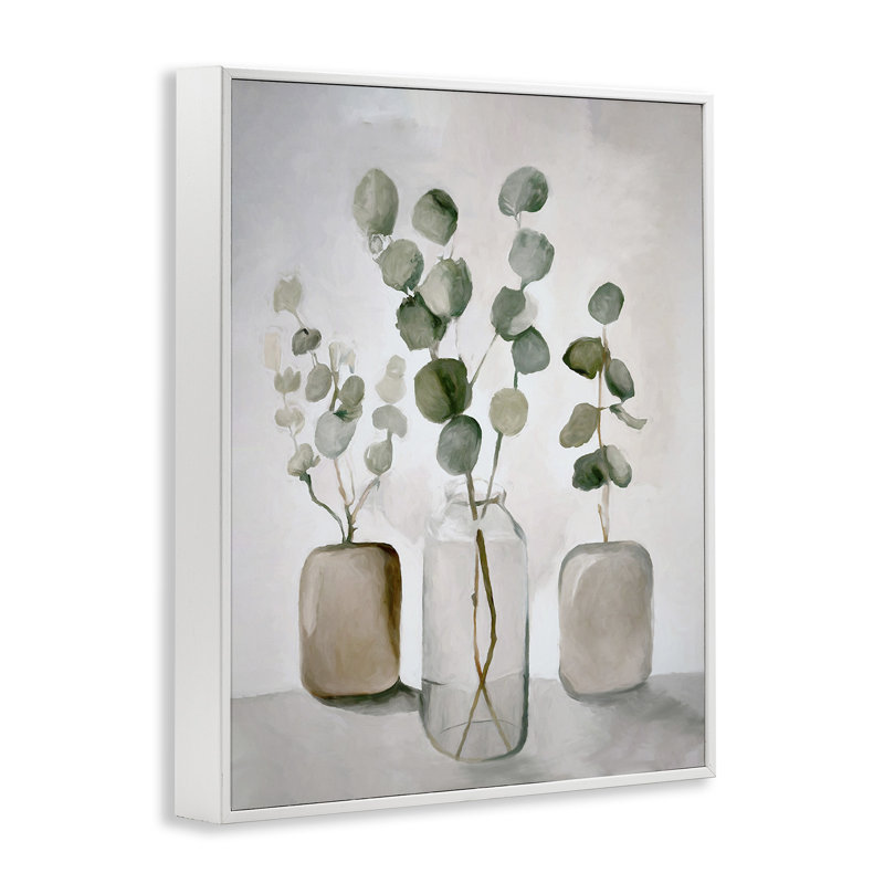 «Eucalyptus Still Life», estampe numérique encadrée par Ramona Murdock, Giclée encadrée blanc bord de mer
