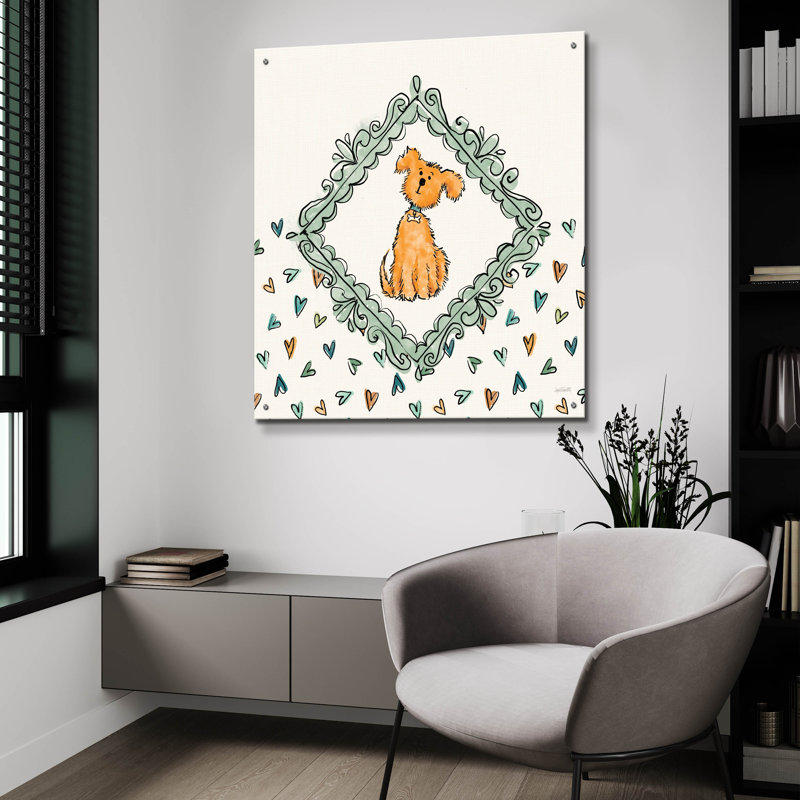 Art mural en verre 5 pi Pet Seniments par Anne Tavoletti, H 36 po x l 36 po x P 0,2 po
