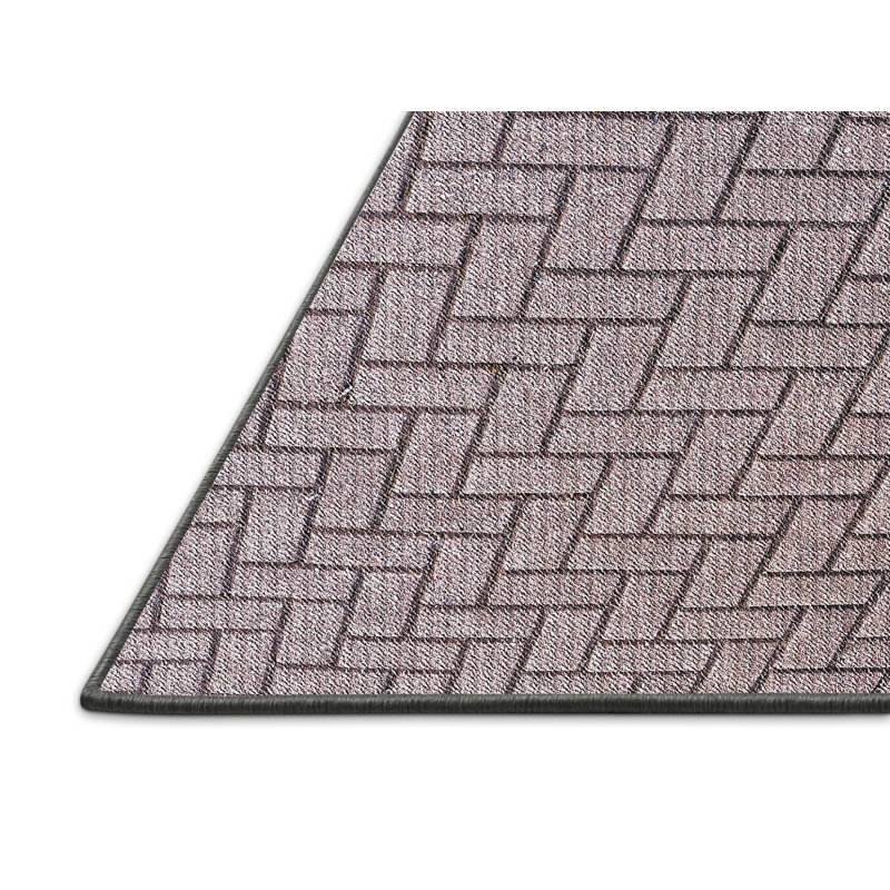 Tapis mauve à motif géométrique, Rectangle 6 pi x 9 pi
