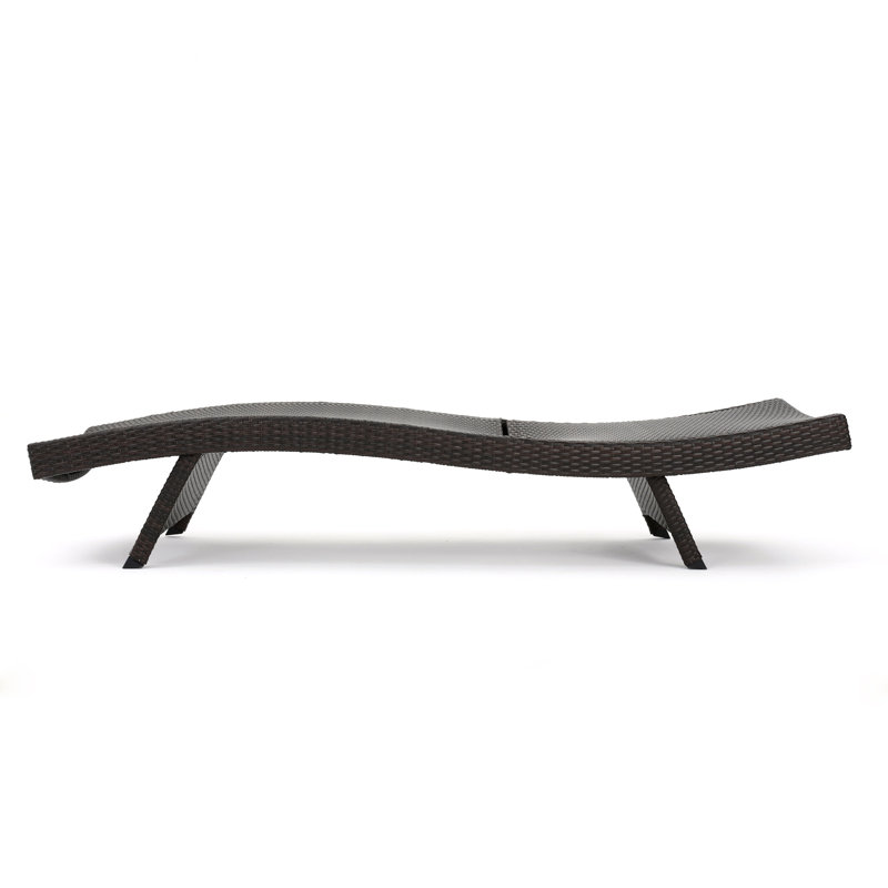 Chaise longue inclinable Blaise, Mélange de bruns, 2