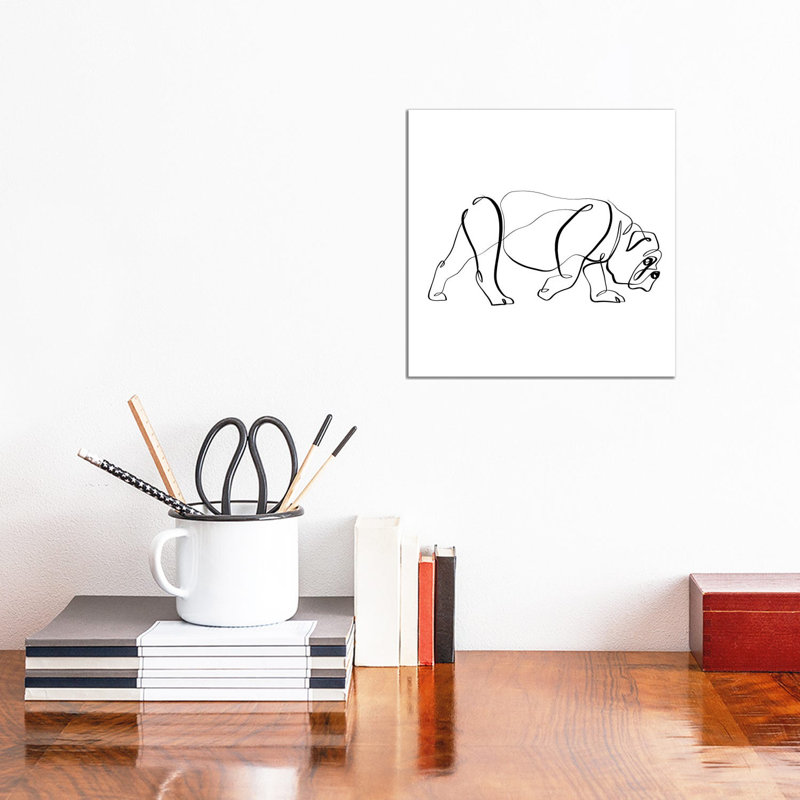 Bulldog I by Dane Khy - Wrapped Canvas Gallery-Wrapped Canvas Giclée, 30.48 cm H x 30.48 cm W