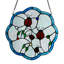 Panneau de vitrail rond 12 "H Ladybugs