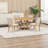 5-Piece Extendable Rustic Dining Table Set for 4-6, Solid Wood Frame & Padded Seats-1239496538
