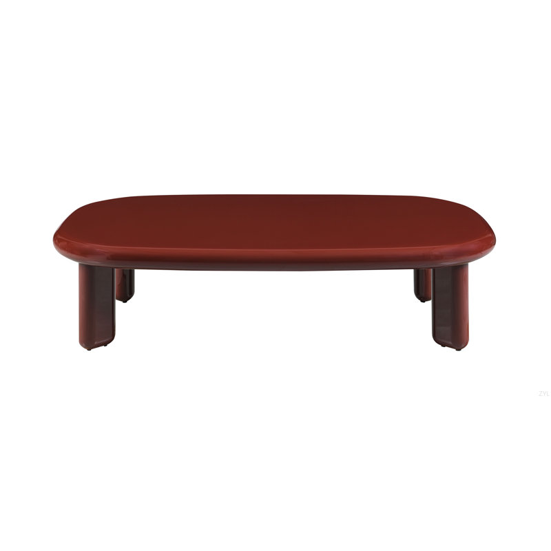 Table basse rouge ultrabrillante